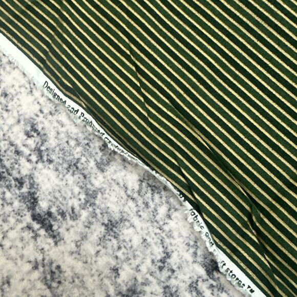 JoAnn Fabric Thin Green and Gold Striped 27x42" School Uniform VTG Men Suiting - Picture 4 of 6